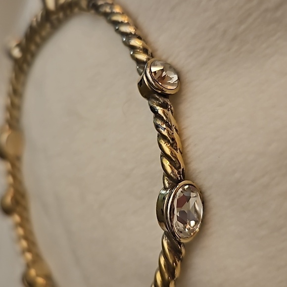 BRIGHTON Thin Pearl Crystal Monte Carlo Hinged Bangle Bracelet - Picture 4 of 9